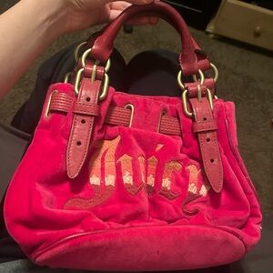 Juicy Couture Red Satchel with Gold Hardware